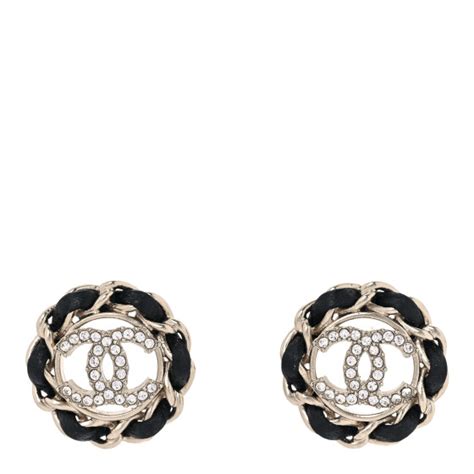 chanel lambskin earrings|Stud earrings .